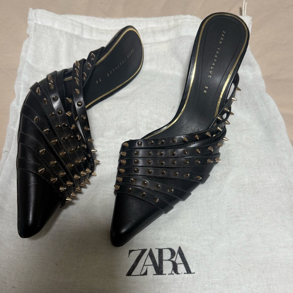 Zara Black Mules